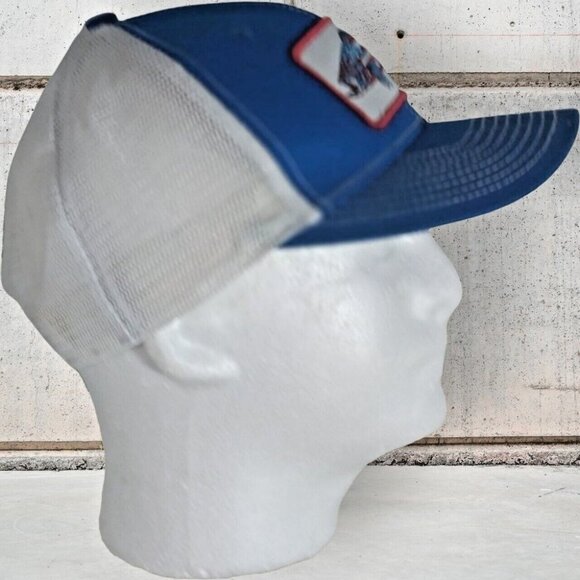 RealTree Bass Truckers Cap Snapback Meshback Blue Baseball Hunting Sports Hat - Picture 16 of 16